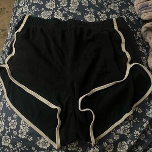 Women's Black Shorts with White Trim
